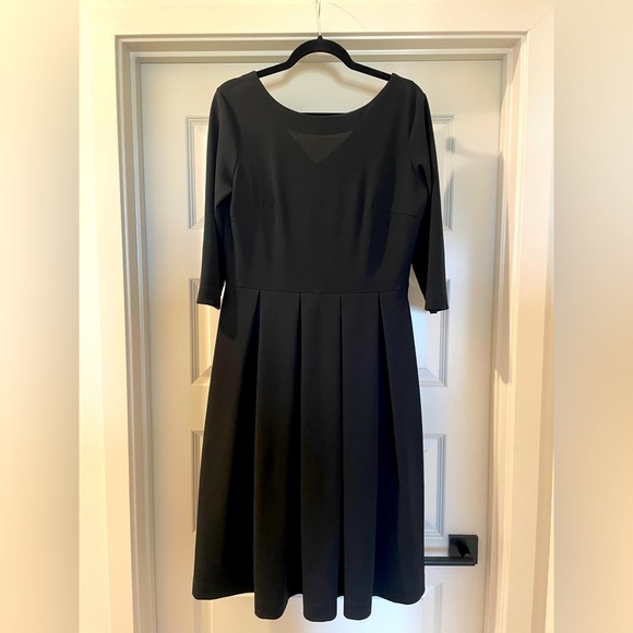 NWT Women’s Black Work/Wedding/Funeral Black Tea Length Dress by Jet, size 12 - Picture 1 of 5
